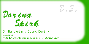 dorina spirk business card